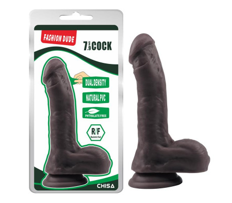 Dildo Dual Density Fashion Dude 20.5 x 4.5 cm Marron