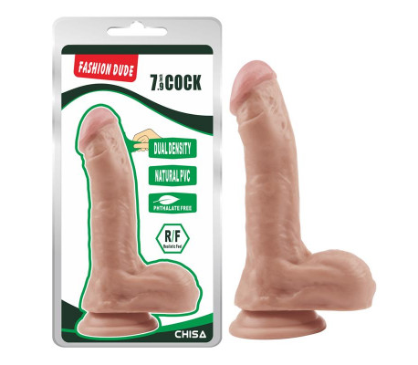 Dildo Dual Density Fashion Dude 20.5 x 4.5 cm Natural