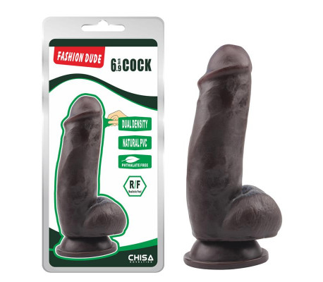 Dildo Dual Density Fashion Dude 17.5 x 4.9 cm Marron