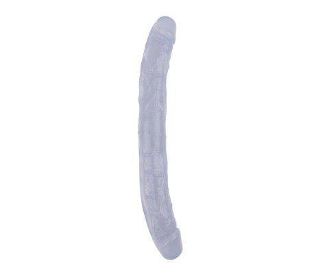Dildo Doble Hi-Rubber 12.8 Transparente