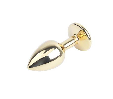 Plug Anal Dorado con Gema Azul