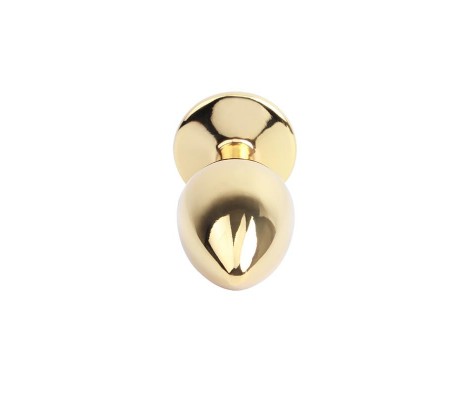 Plug Anal Dorado con Gema Azul