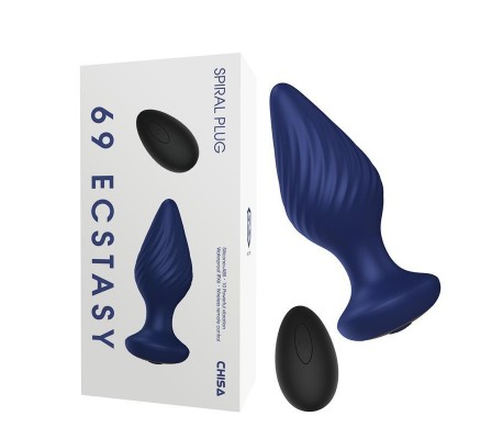 Spiral Plug Anal con Vibración y Control Remoto