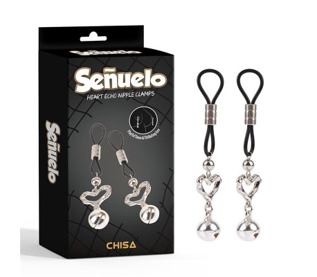 Señuelo Pinzas para Pezones Corazon con Cascabel