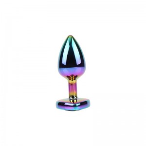 Plug Anal Rainbow Heart Gem Talla S