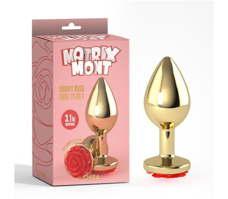 Plug Anal con Joya de Rosa Showy Rose Talla L