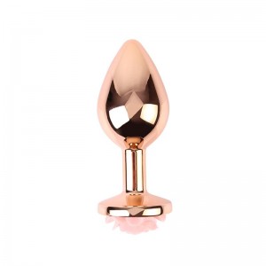 Plug Anal con Joya de Rosa Color Rose Talla M