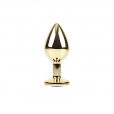 Plug Anal Clear Gem Gold Talla M