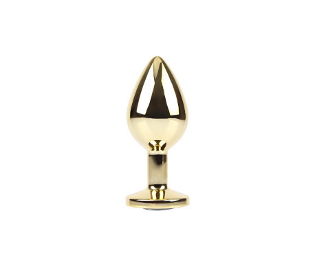 Plug Anal Clear Gem Gold Talla M