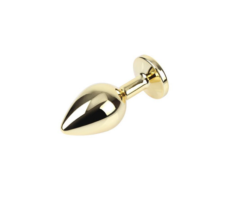 Plug Anal Clear Gem Gold Talla M