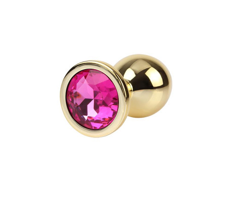Rosy Gem Plug Anal Dorado con Joya Talla M