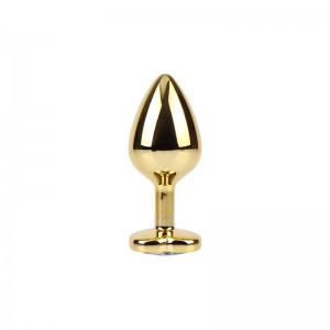 Plug Anal Dorado con Joya Talla M