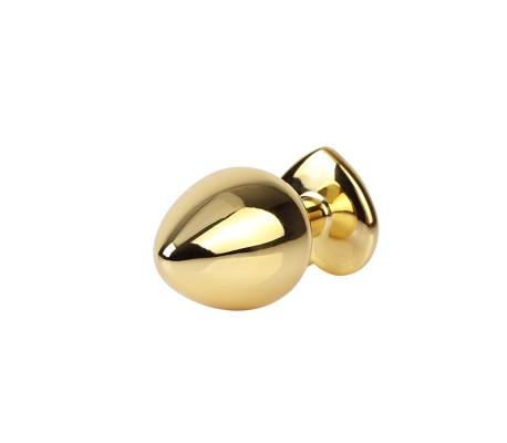Clear Heart Plug Anal Dorado con Joya Talla M