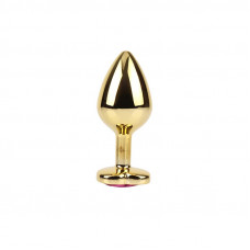 Rosy Heart Plug Anal dorado con Joya Talla M