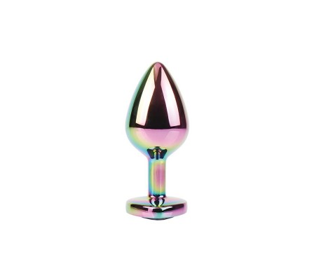 Rainbow Heart Plug Anal multicolor con Joya Talla M