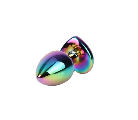 Rainbow Heart Plug Anal multicolor con Joya Talla M