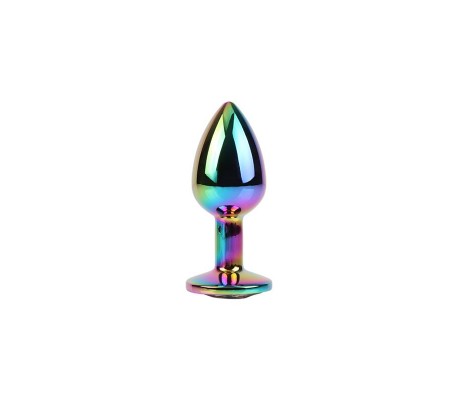 Rainbow Gem Plug Anal multicolor con Joya Talla S
