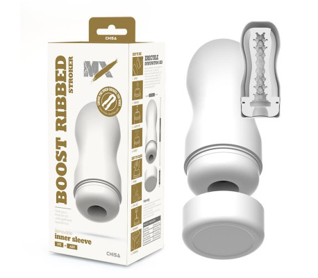 Boost Ribbed Stroker Masturbador Masculino