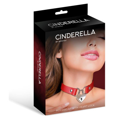 Collar con Candado de Corazón Cuero Vegano Talla Única