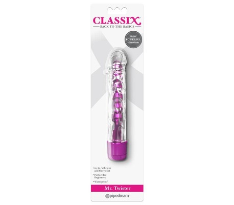 Vibrador Mr. Twister Rosa Metálico 17 cm