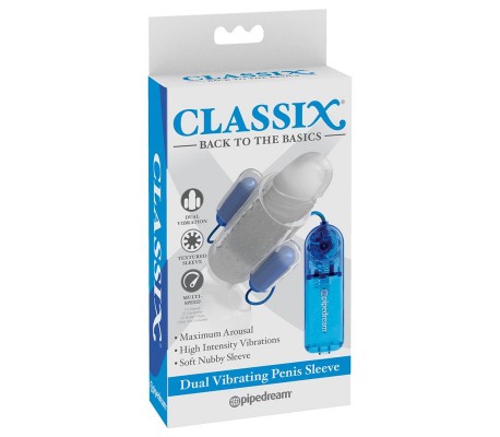 Funda para Pene Doble Vibración Transparente