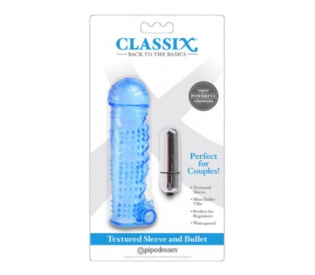 Duo Funda Texturizada y Mini Bala Azul