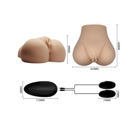 Masturbador Doble Vagina y Ano con Vibración