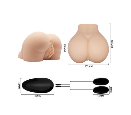 Masturbador Doble Vagina y Ano con Vibración