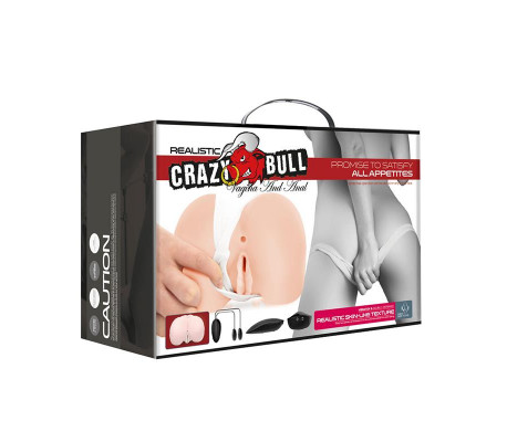 Masturbador Doble Vagina y Ano con Vibración