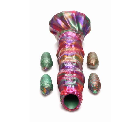 Dildo Ovipositor con 4 Huevos de Silicona 9