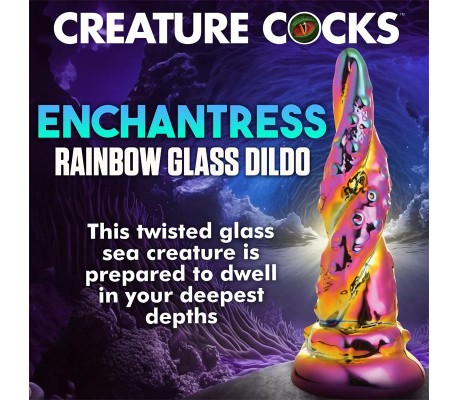 Dildo de Vidrio borosilicato Enchanting Rainbow