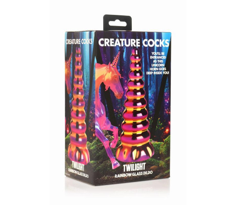 Dildo de Vidro de Borosilicato Twilinght Rainbow