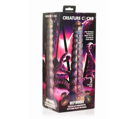Dildo Ovoposito con 5 huevos Deep Invader Tentacle