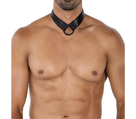 BL4CK08 C-Ring Body Collar Blackleatherlike Talla Única