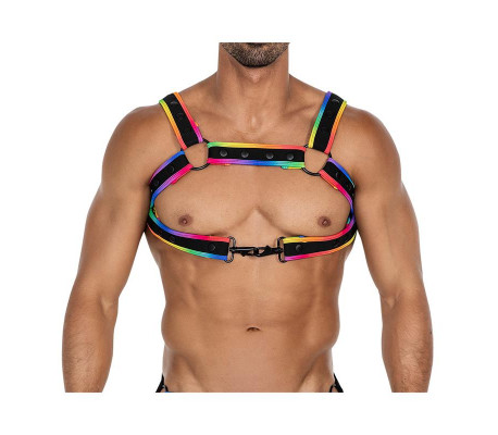 H4RNESS05 Arnés de Pecho Neon MultiColor Talla Única