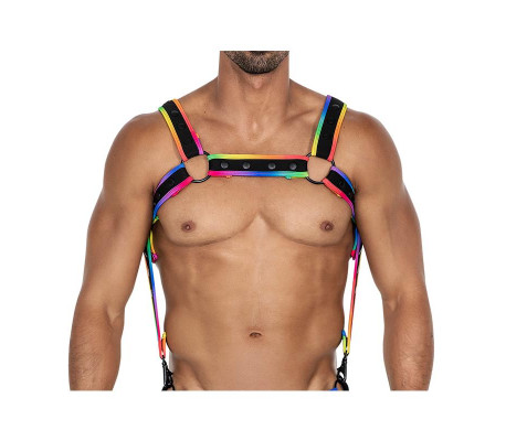 H4RNESS05 Arnés de Pecho Neon MultiColor Talla Única