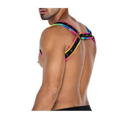 H4RNESS05 Arnés de Pecho Neon MultiColor Talla Única