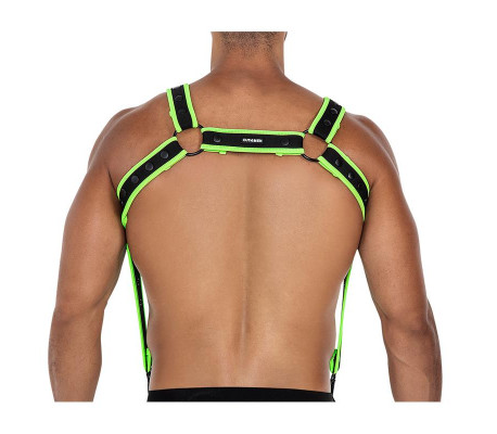 H4RNESS05 Arnés de Pecho Neon Verde Talla Única