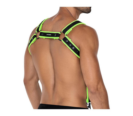 H4RNESS05 Arnés de Pecho Neon Verde Talla Única