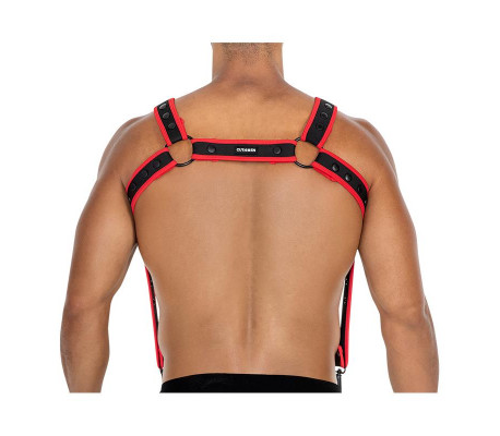 H4RNESS05 Arnés de Pecho Neon Rojo Talla Única