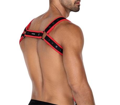 H4RNESS05 Arnés de Pecho Neon Rojo Talla Única