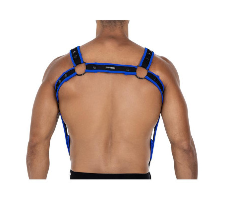 H4RNESS05 Arnés de Pecho Neon Azul Eléctrico Talla Única
