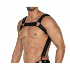 H4RNESS05 Arnés de Pecho Neon Negro Talla Única