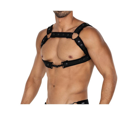 H4RNESS05 Arnés de Pecho Neon Negro Talla Única