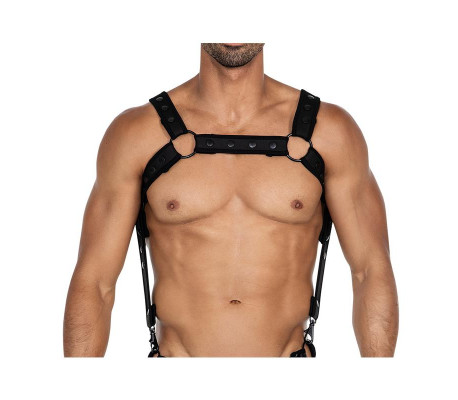 H4RNESS05 Arnés de Pecho Neon Negro Talla Única