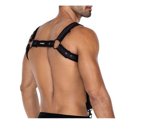 H4RNESS05 Arnés de Pecho Neon Negro Talla Única