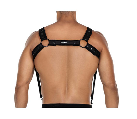 H4RNESS05 Arnés de Pecho Neon Negro Talla Única