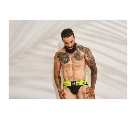 C4M15 Suspensorio Estilo Rugby Neon Lime