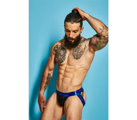 C4M14 Suspensorio Desire Leatherette Azul