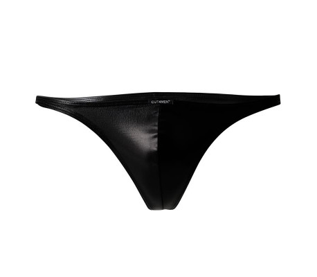 C4M11 Calzoncillo Estilo Brazilian Leatherette Negro
